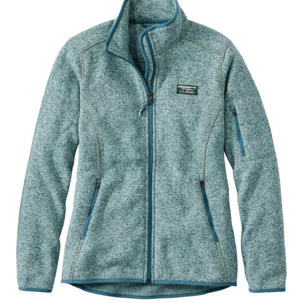 L.L. Bean Blue Utility Jacket Full-Zip Standing Collar
